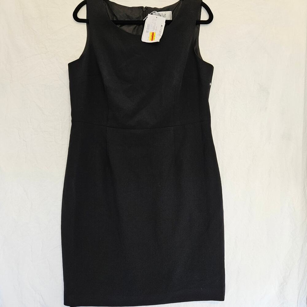 LeSuit Black Sleeveless Dress Size 14P Petite